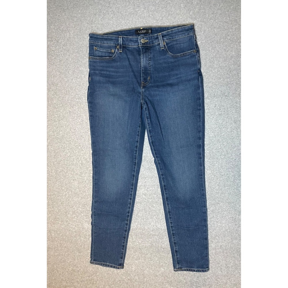 Lauren Ralph LAuren Skinny Jeans Womens Size 12 Ankle‎ Stretch High Rise